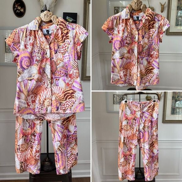 The Cat’s Pajamas 2pc Piper Luxe Pima Capri Set $125 S - Picture 1 of 11